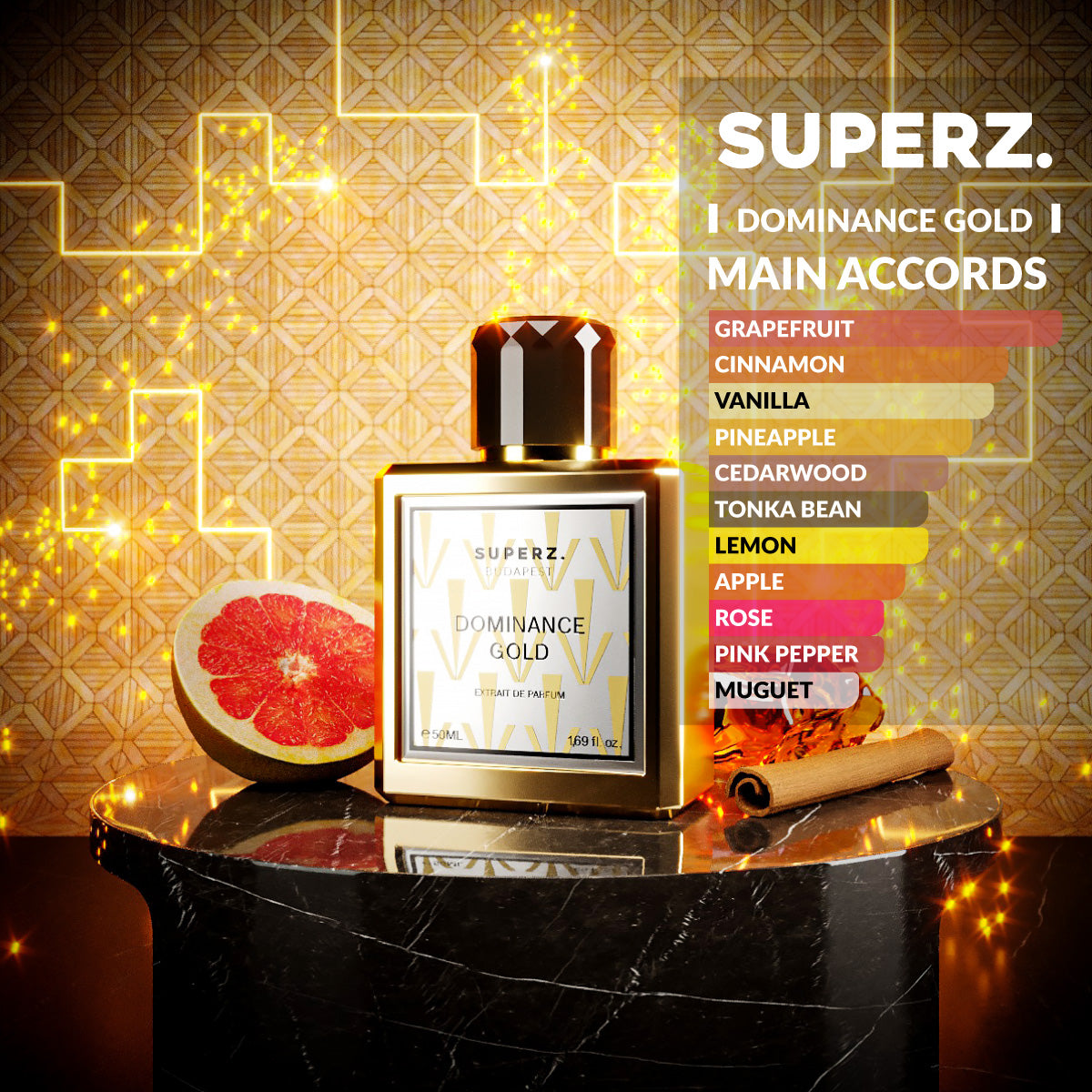 Dominance Gold - 50 ml Extrait De Parfum - Férfi