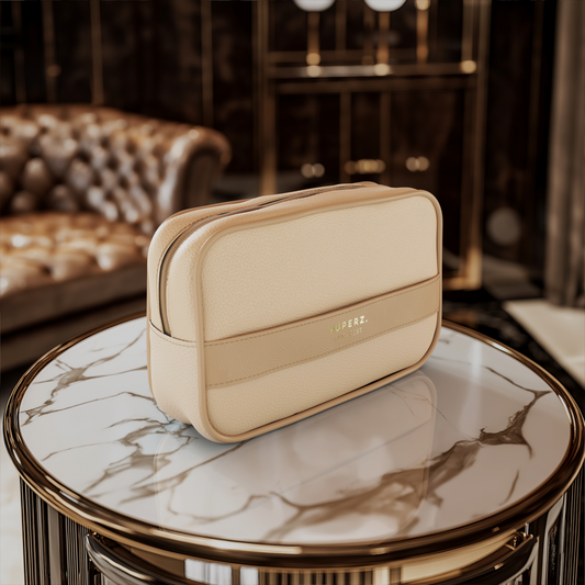 Prémium vegán bőr kézitáska - bézs