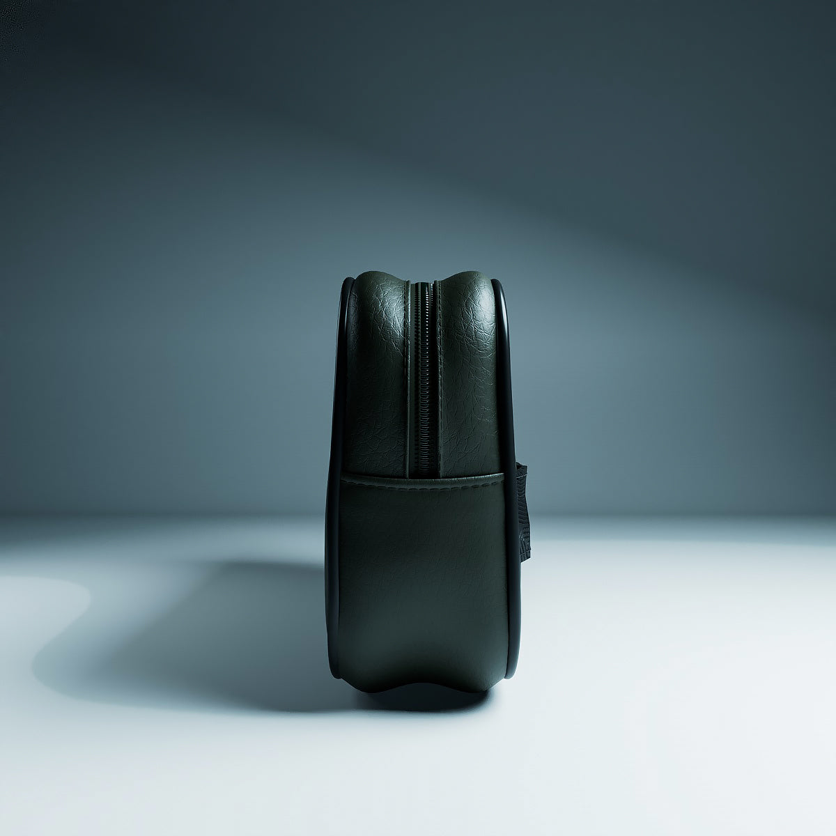 Prémium vegán bőr kézitáska - sötétzöld