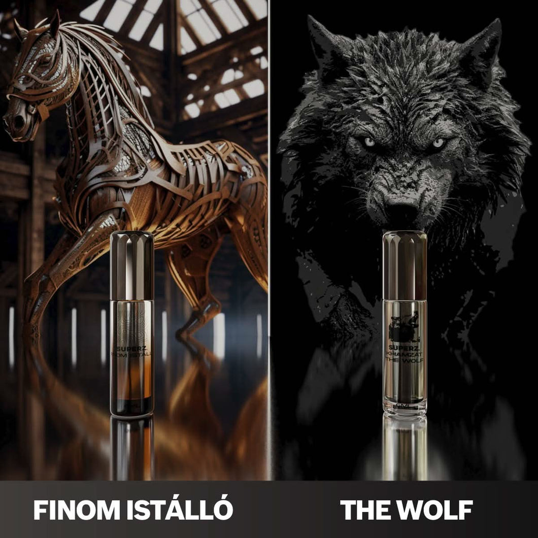 SZETT - Finom Istálló & The Wolf - 2x6 ml Parfümolaj - Férfi/Unisex
