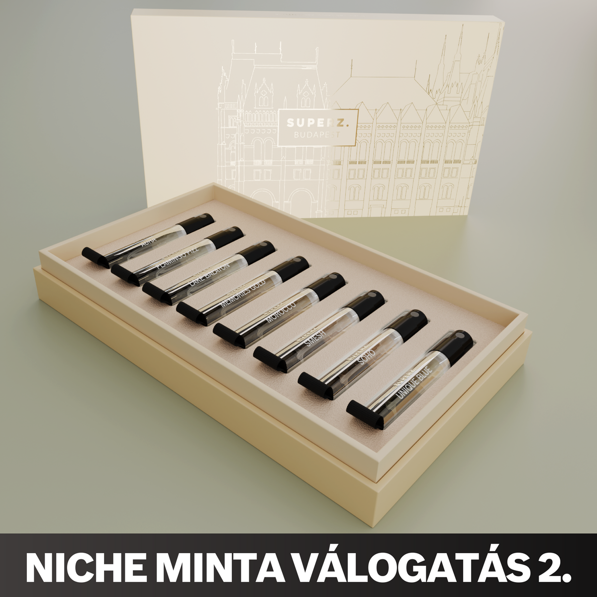 NICHE MINTA VÁLOGATÁS 2. - 8x2 ml - Extrait De Parfum - Unisex - DÍSZDOBOZBAN