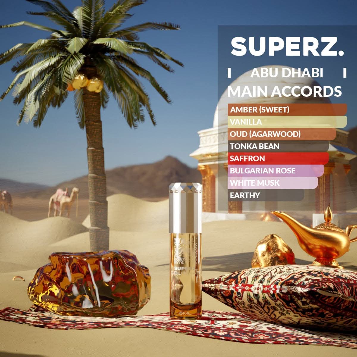 Abu Dhabi - 6 ml exclusive 100% parfümolaj - Unisex - Megújult dobozban!