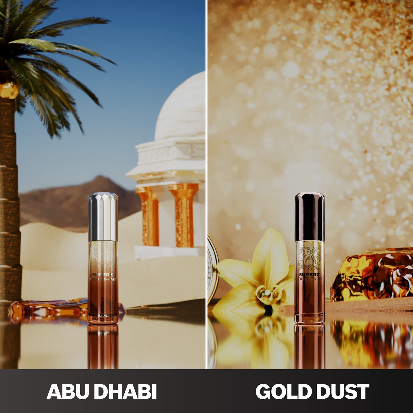 SZETT - Abu Dhabi & Gold Dust - 2x6 ml Parfümolaj - Férfi/Unisex