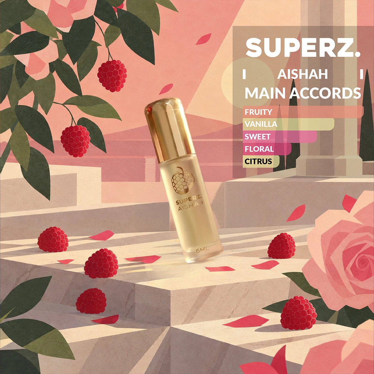 Aishah - 6 ml exclusive 100% parfümolaj - Női