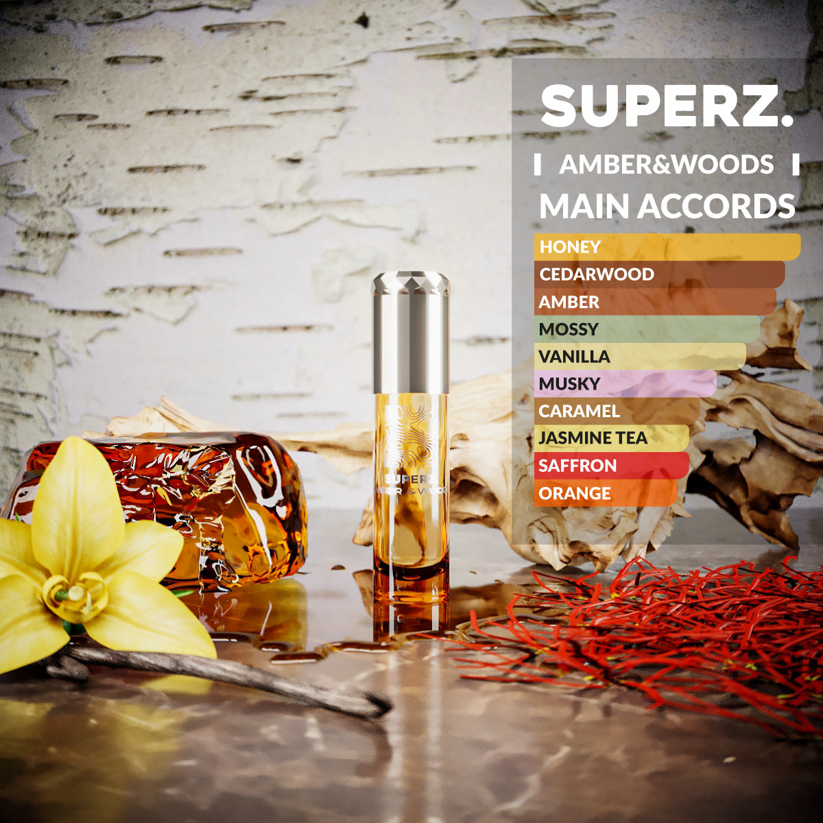 Amber & Woods - 6 ml exclusive 100% parfümolaj - Unisex