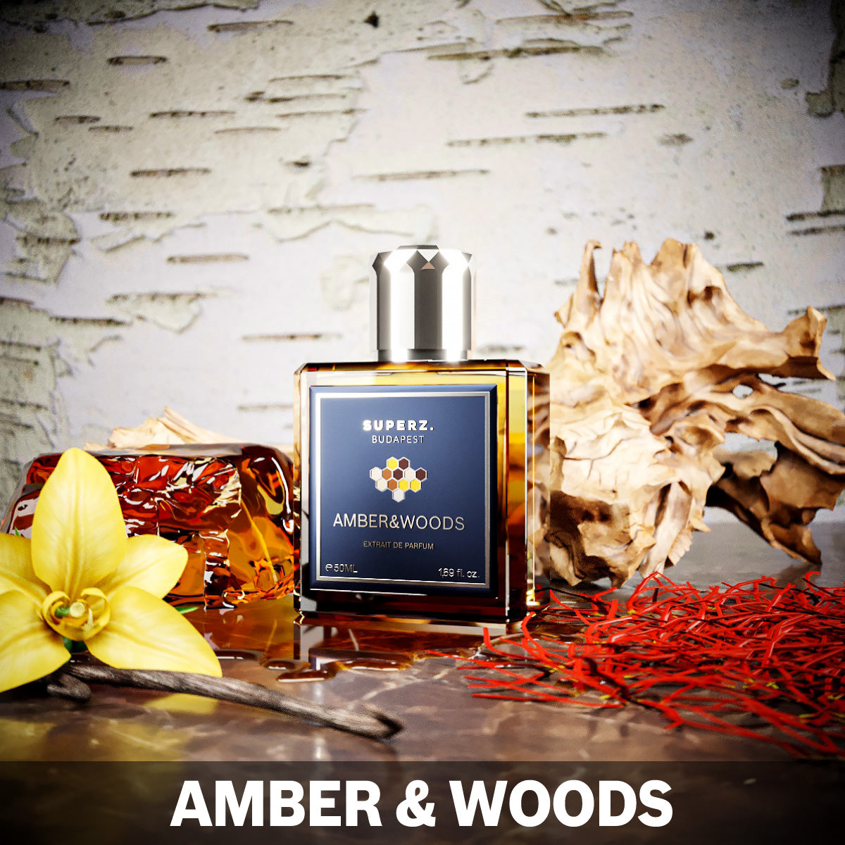 Amber & Woods - 50 ml Extrait De Parfum - Unisex