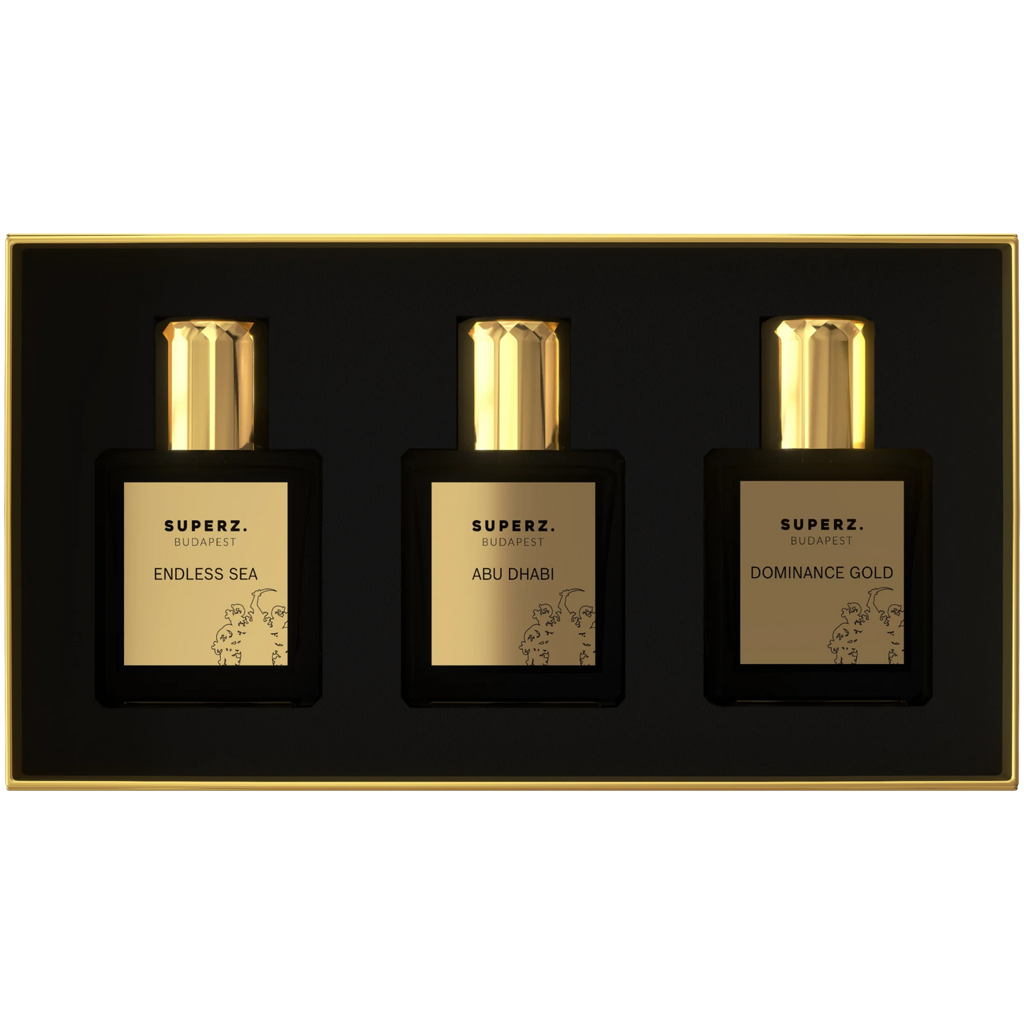 3x10 ml - Bestsellers of Hungary - Endless Sea & Abu Dhabi & Dominance Gold - Unisex/Férfi