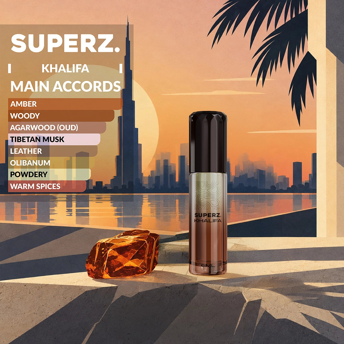 Khalifa - 6 ml 100% parfümolaj - Férfi - Megújult dobozban!