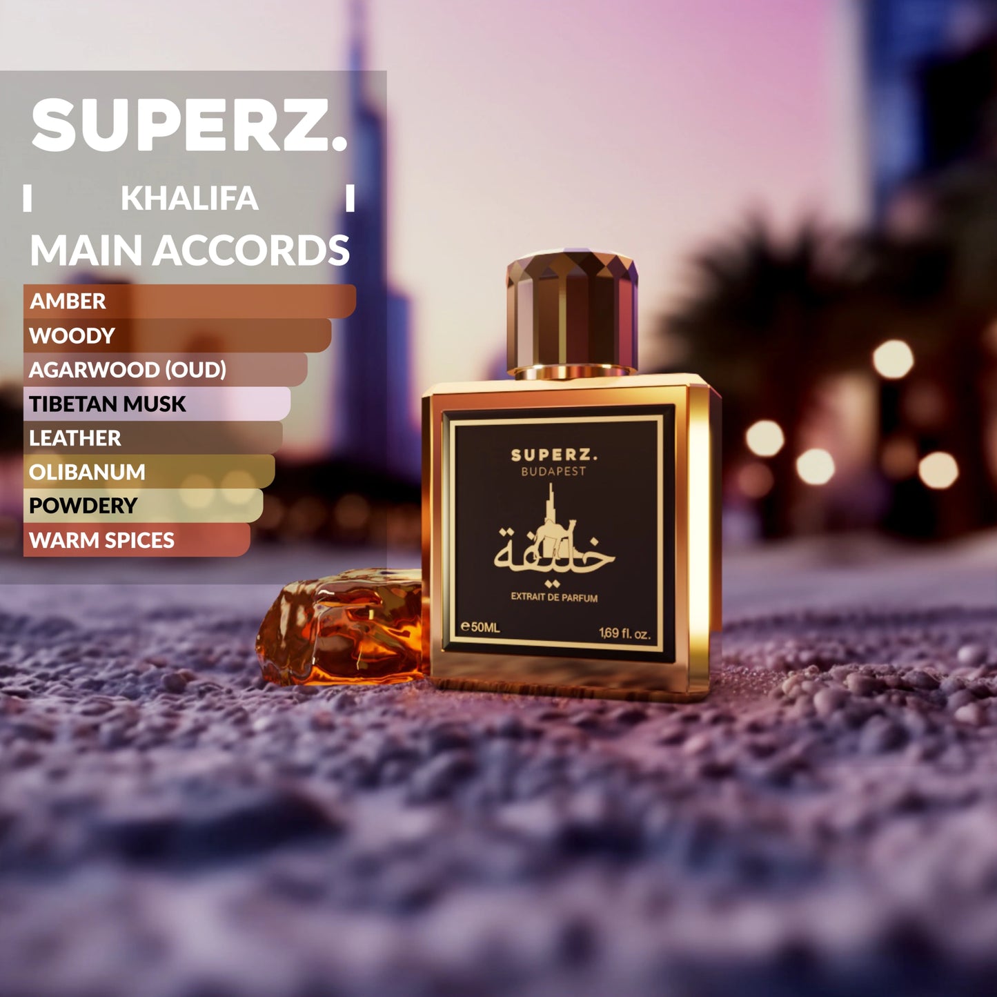 Khalifa - 50 ml Extrait De Parfum - Férfi - Régi design