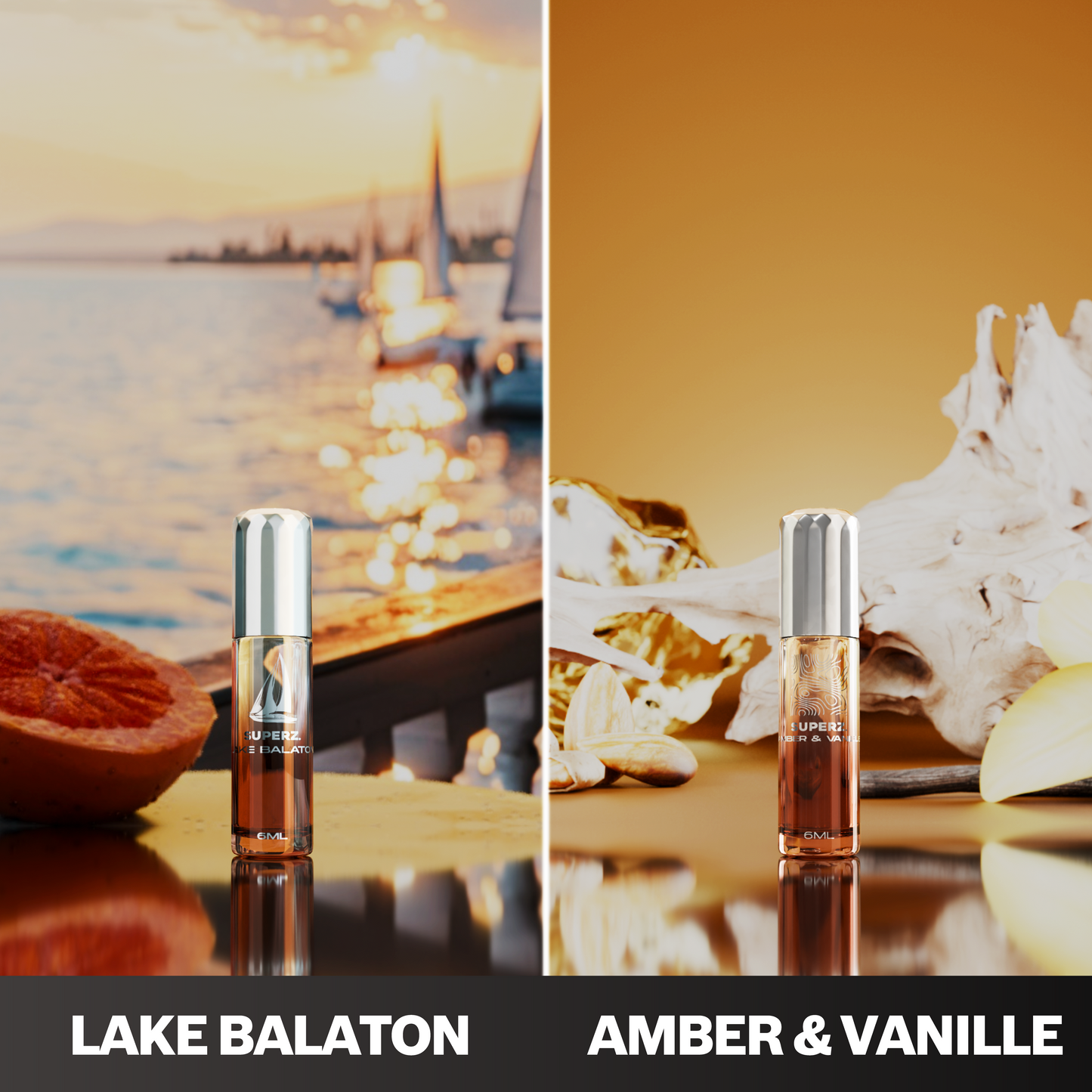 SZETT - Lake Balaton & Amber&Vanille - 2x6 ml Parfümolaj - Unisex