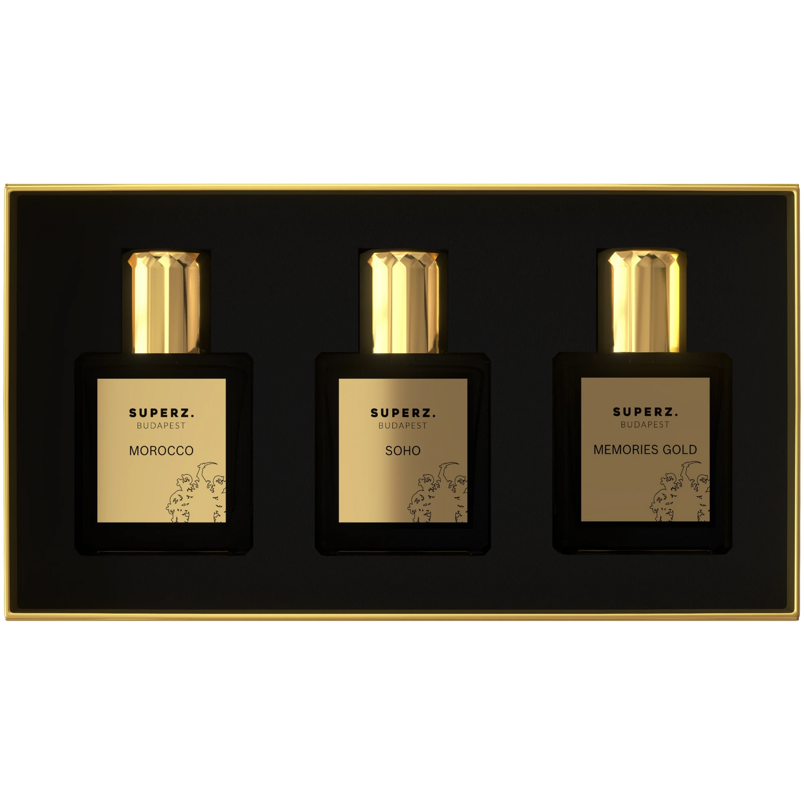 3x10 ml - Bestsellers of Worldwide - Morocco & Soho & Memories Gold - Unisex