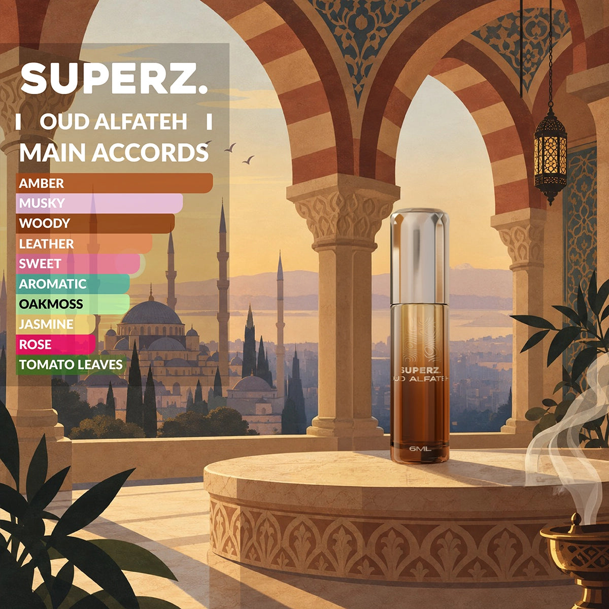 Oud Alfateh - 6 ml 100% parfümolaj - Unisex