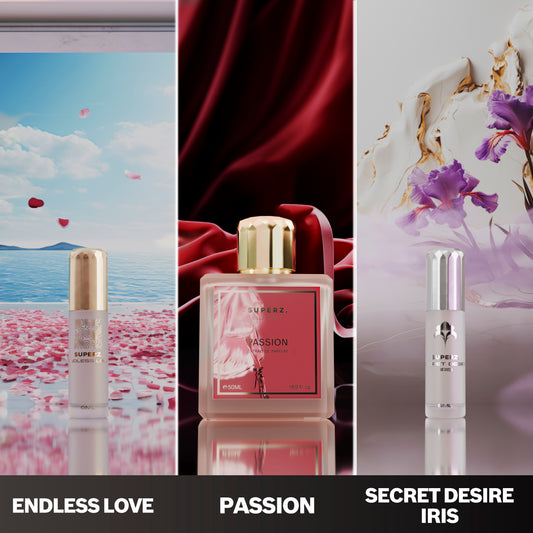 Flóra őszi szettje - Passion 50ml & Secret Desire Iris 6ml & Endless Love 6ml - Női/Unisex