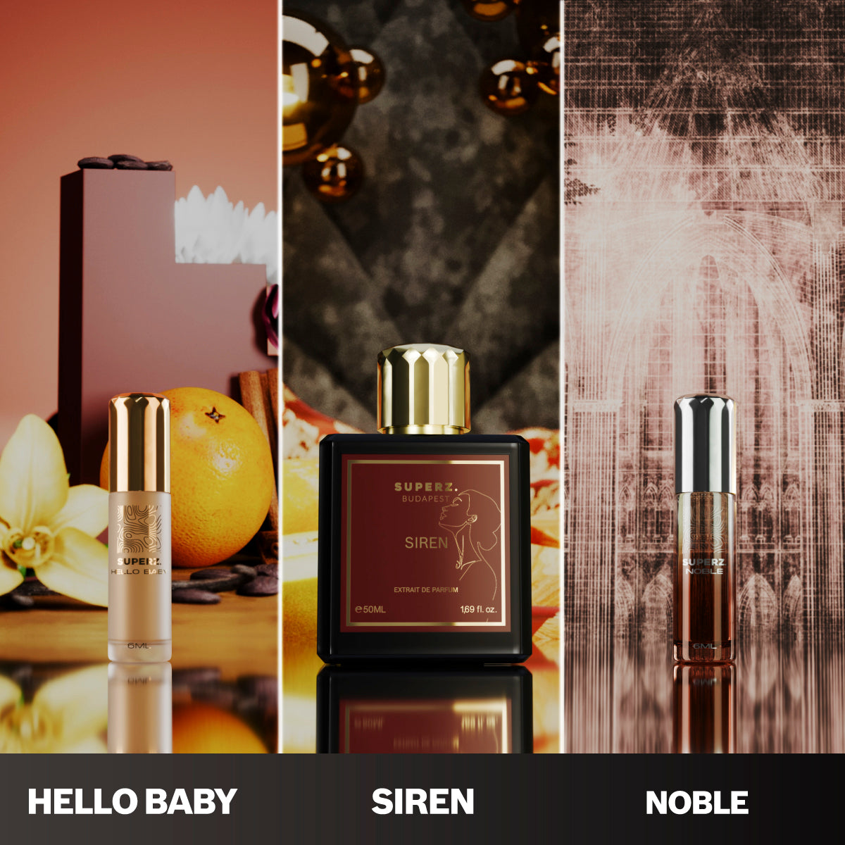 Varga Rebeka őszi szettje - Siren 50ml & Hello Baby 6ml & Noble 6ml - Női/Unisex
