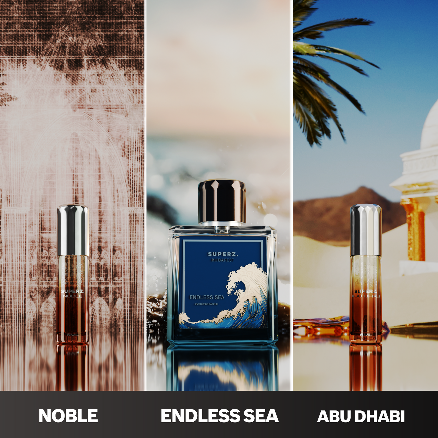 VV SOMA őszi szettje - Endless Sea 50ml & Abu Dhabi 6ml & Noble 6ml - Férfi/Unisex