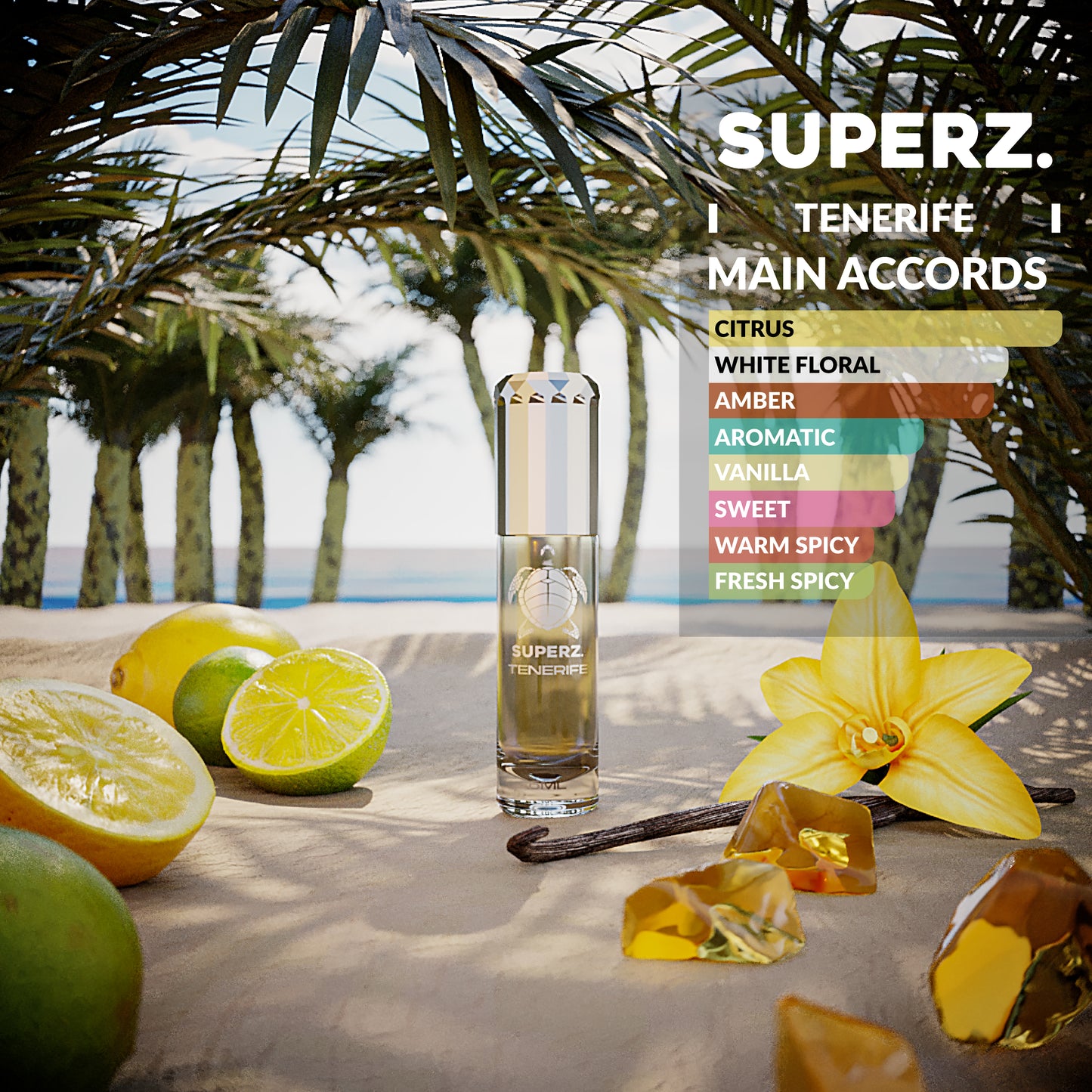Tenerife - 6 ml exclusive 100% parfümolaj - Unisex - Megújult dobozban!