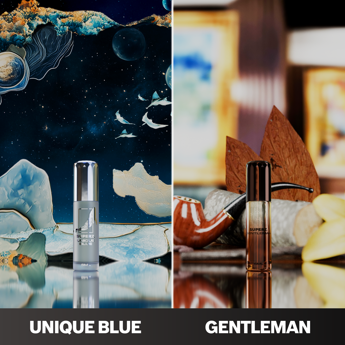 SZETT - Unique Blue & Gentleman - 2x6 ml Parfümolaj - Férfi/Unisex