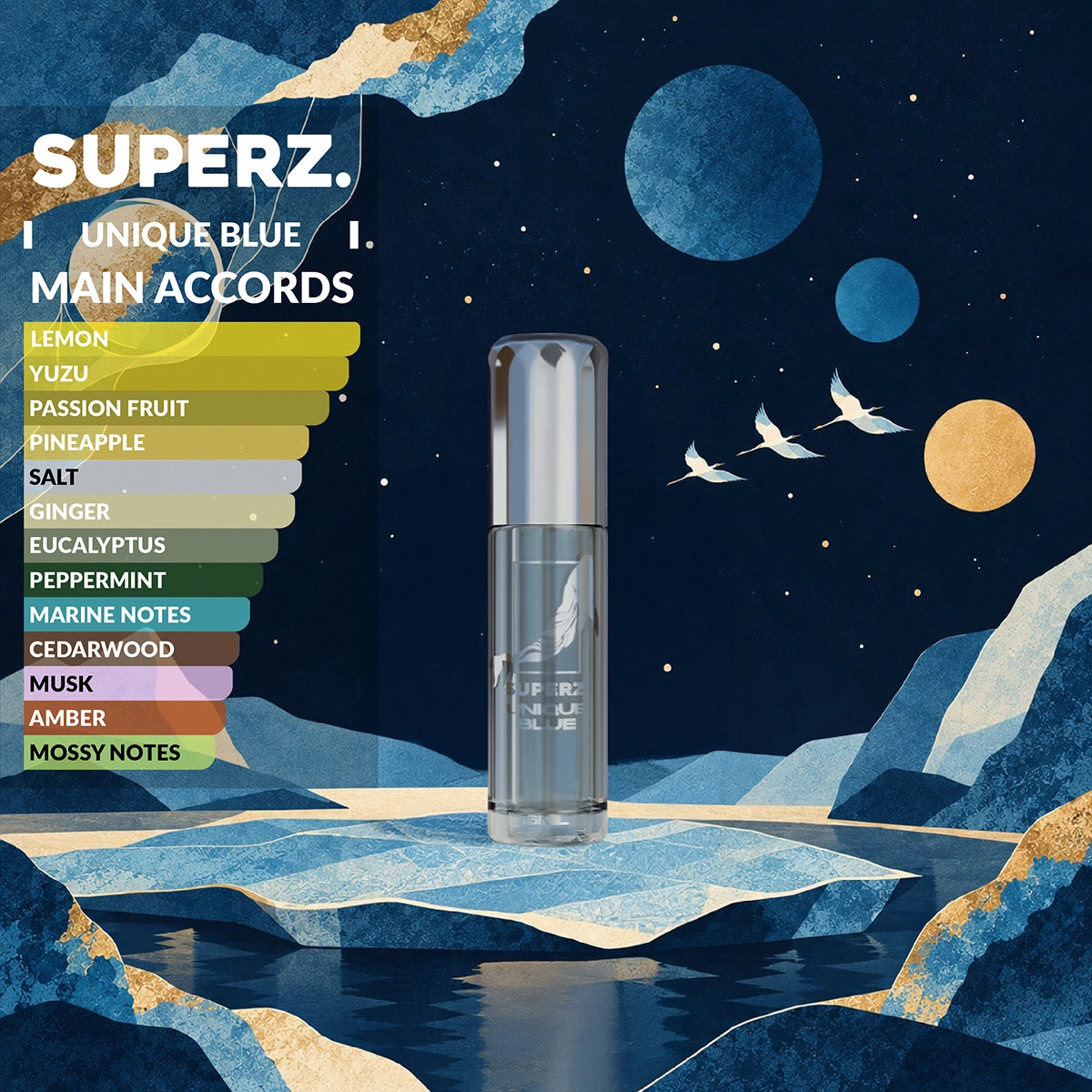 Unique Blue - 6 ml exclusive 100% parfümolaj - Unisex - Celestial Collection 01