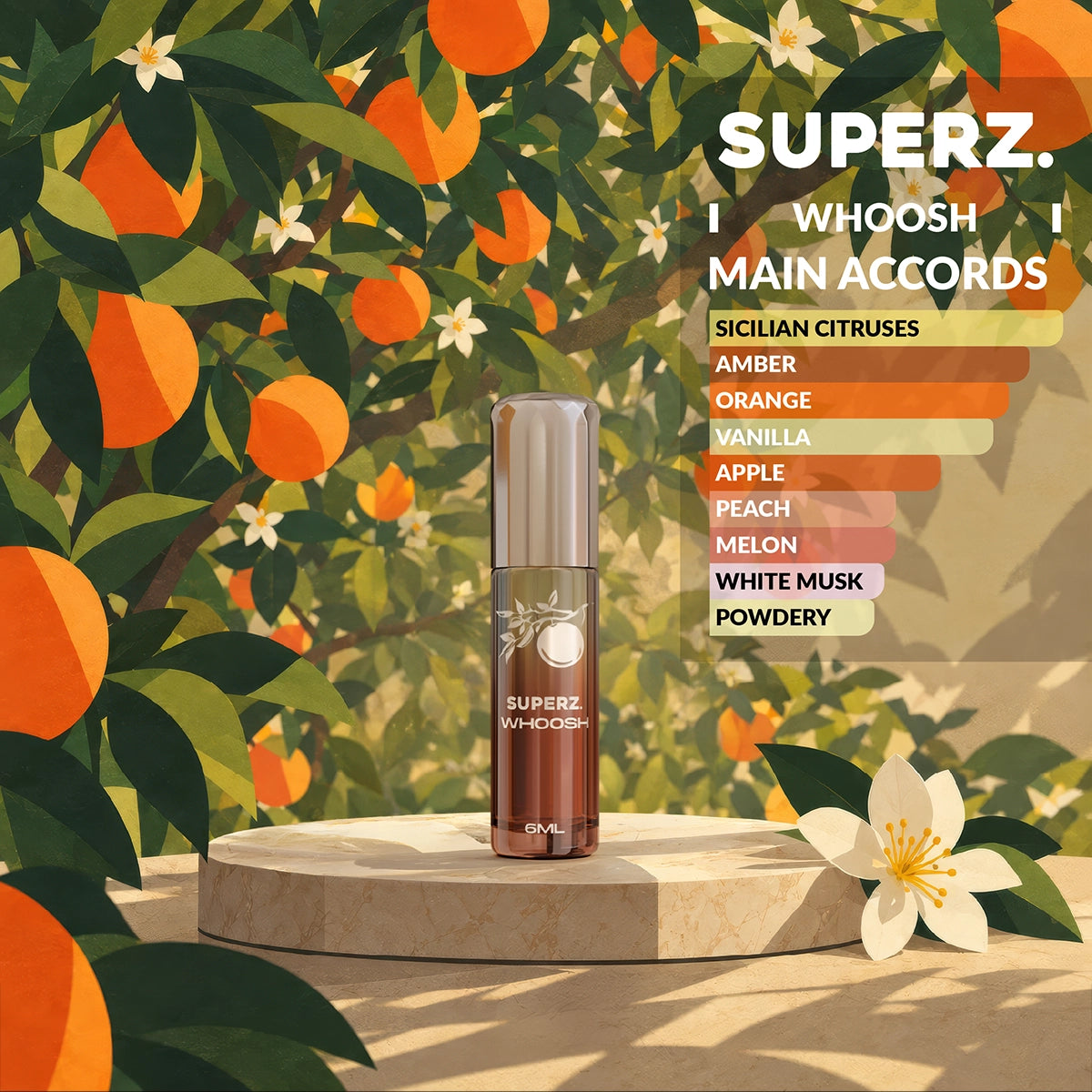 Whoosh - 6 ml exclusive 100% parfümolaj - Unisex - Megújult dobozban!